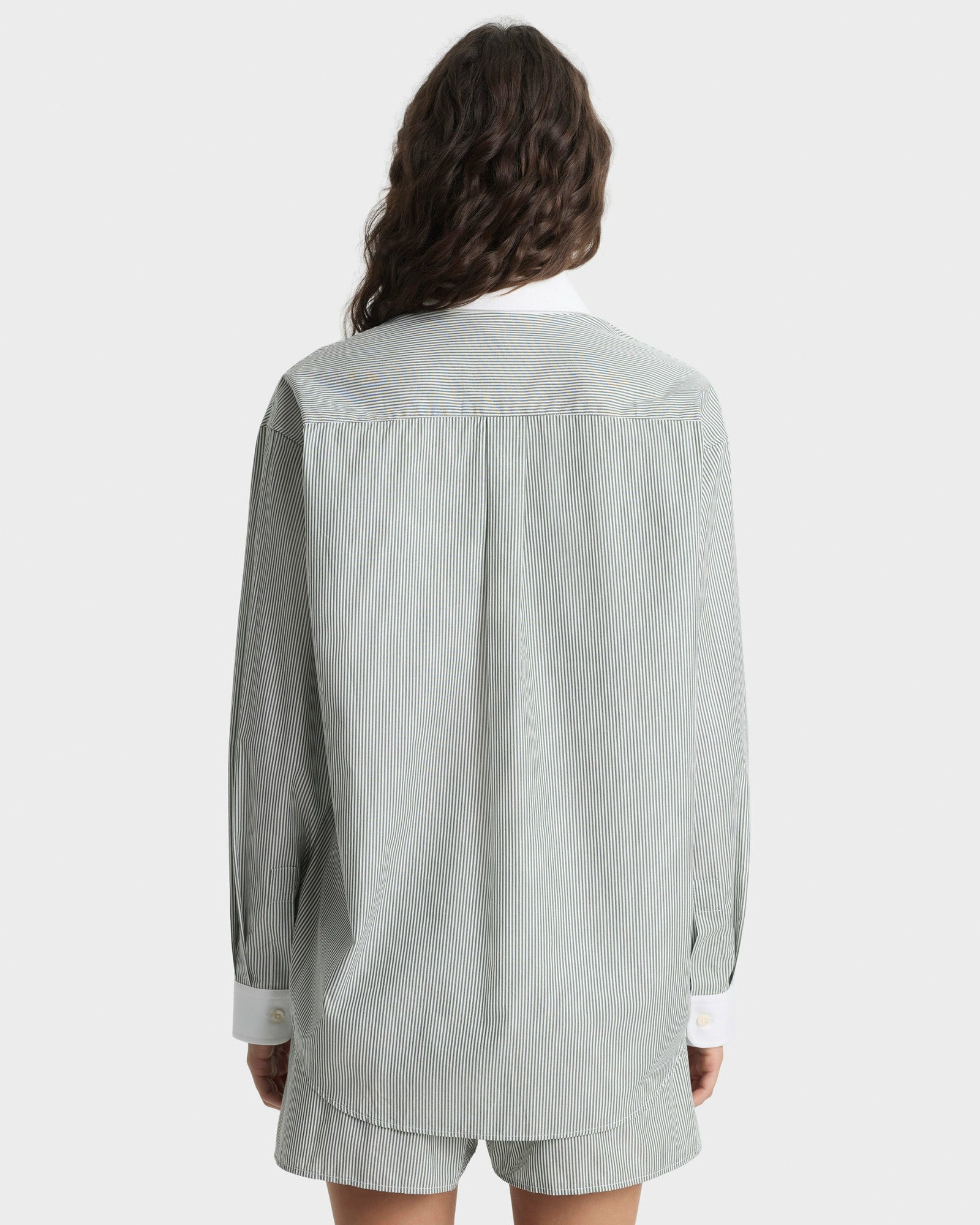 SRC Oversized Shirt - Forest striped Sporty & Rich US