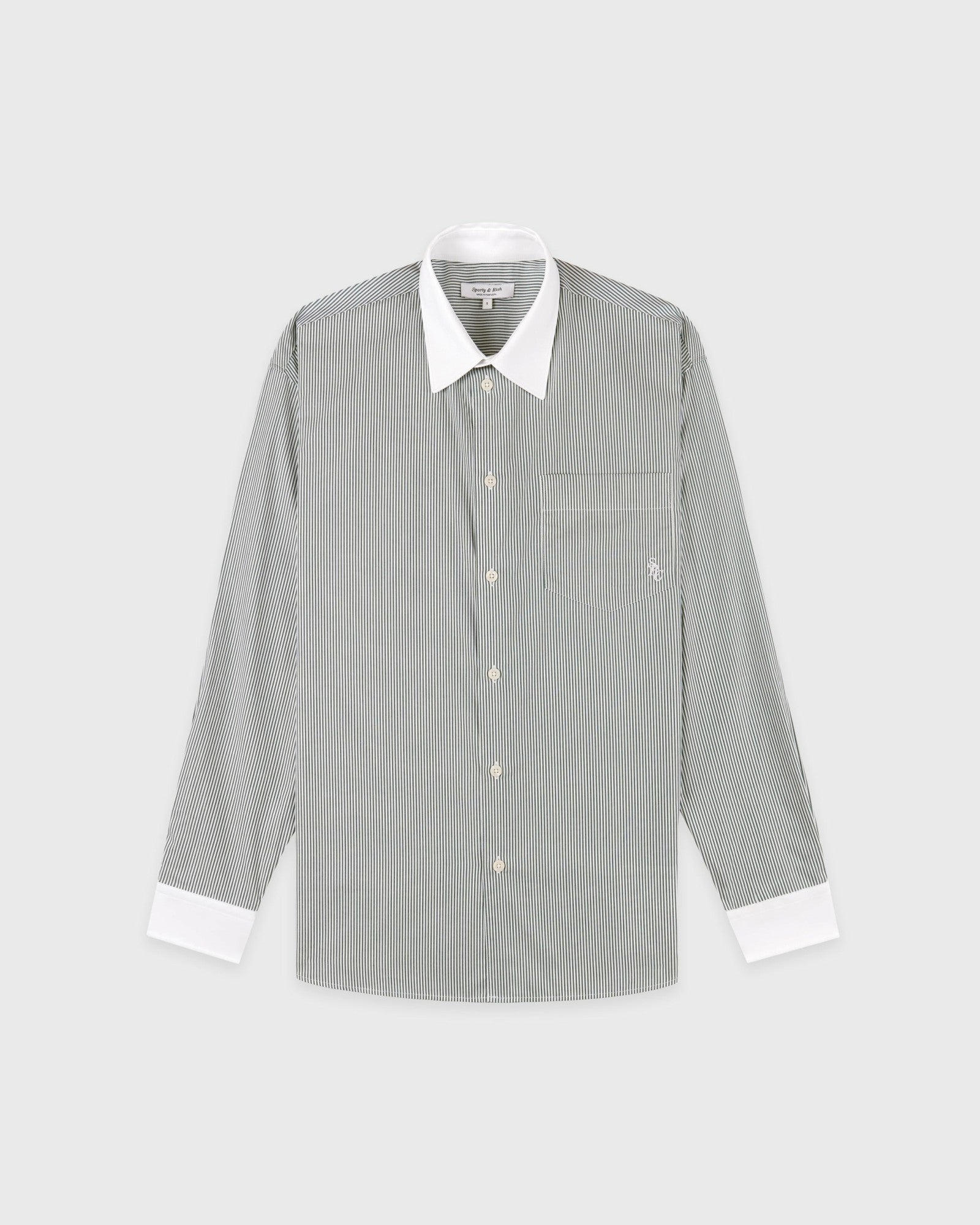 SRC Oversized Shirt - Forest striped Sporty & Rich US