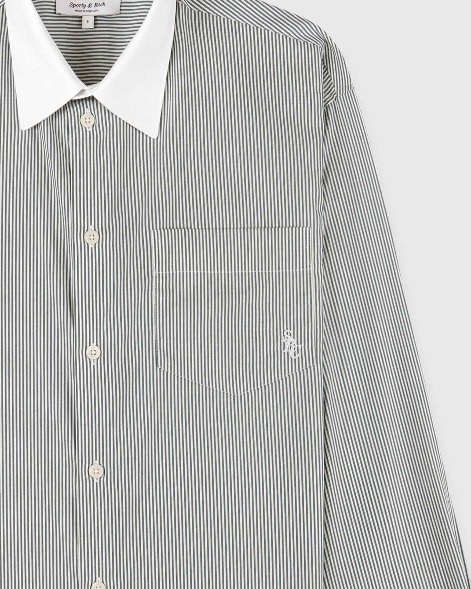 SRC Oversized Shirt - Forest striped Sporty & Rich US