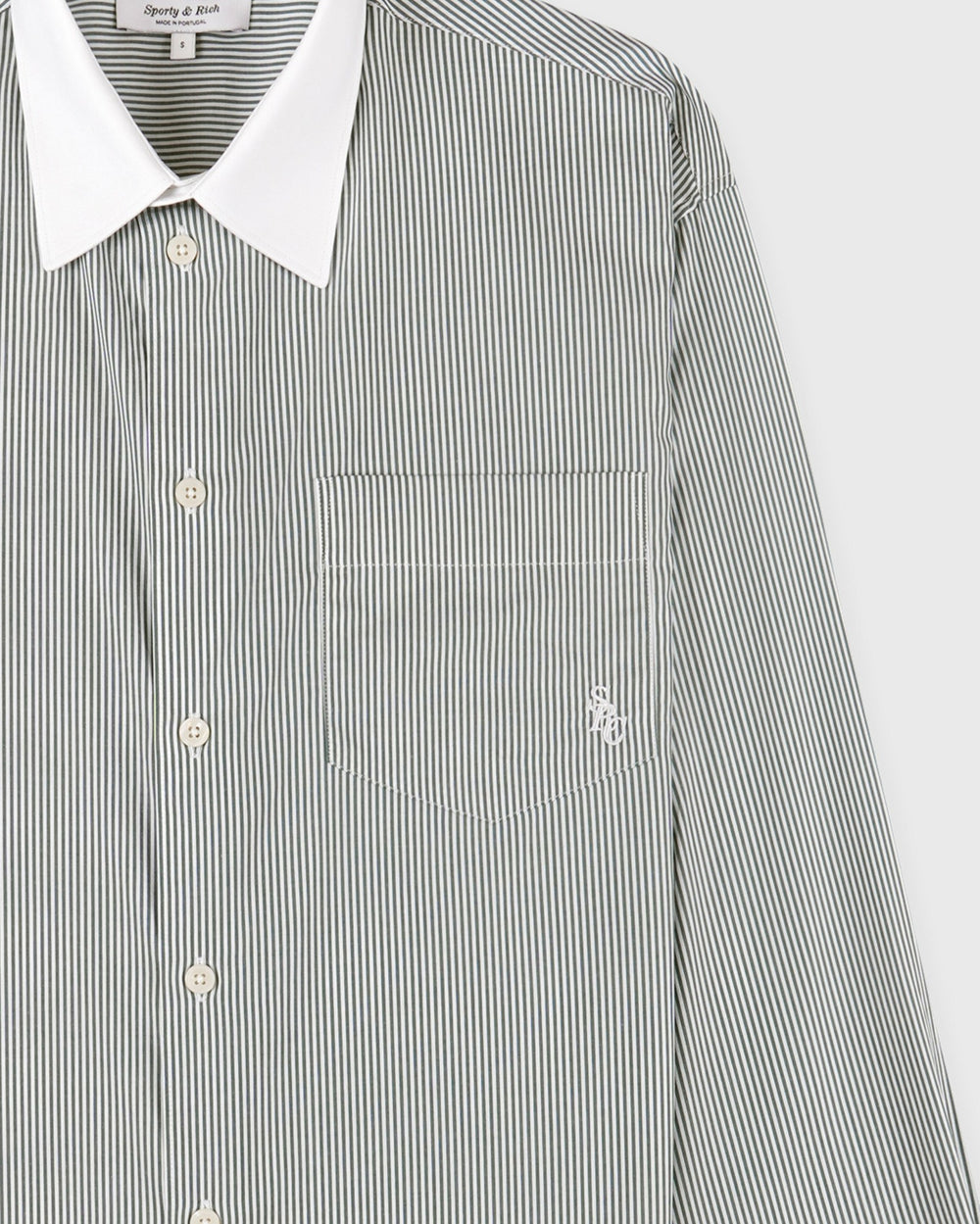 SRC Oversized Shirt - Forest striped Sporty & Rich US