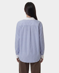 SRC Oversized Shirt - Blue Striped Sporty & Rich Online