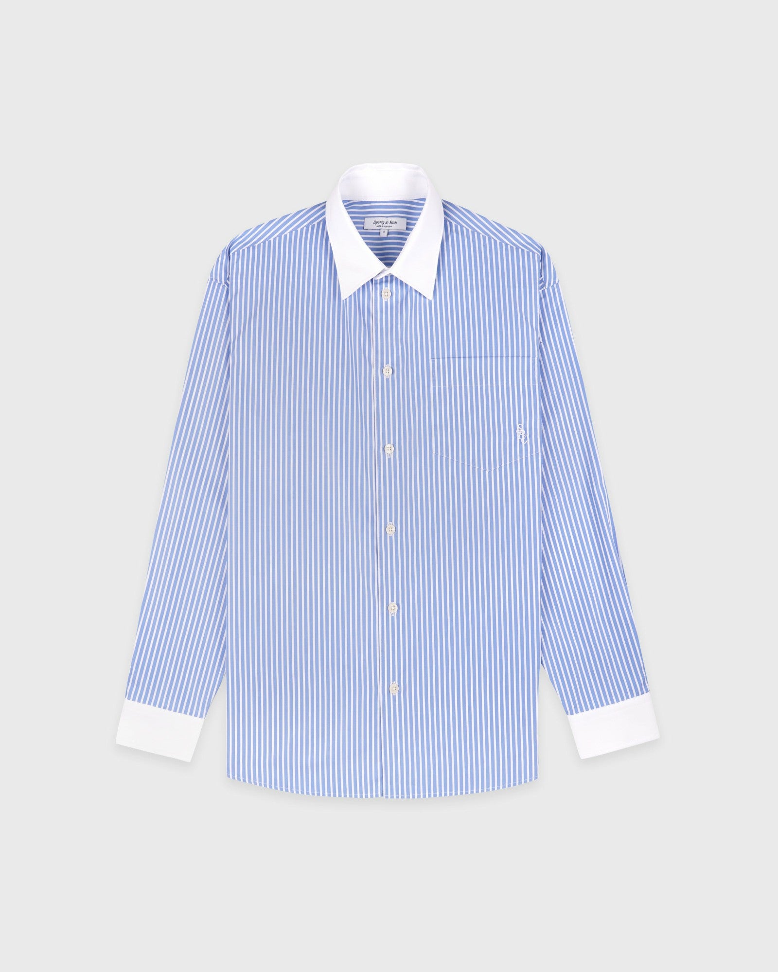 SRC Oversized Shirt - Blue Striped Sporty & Rich Online