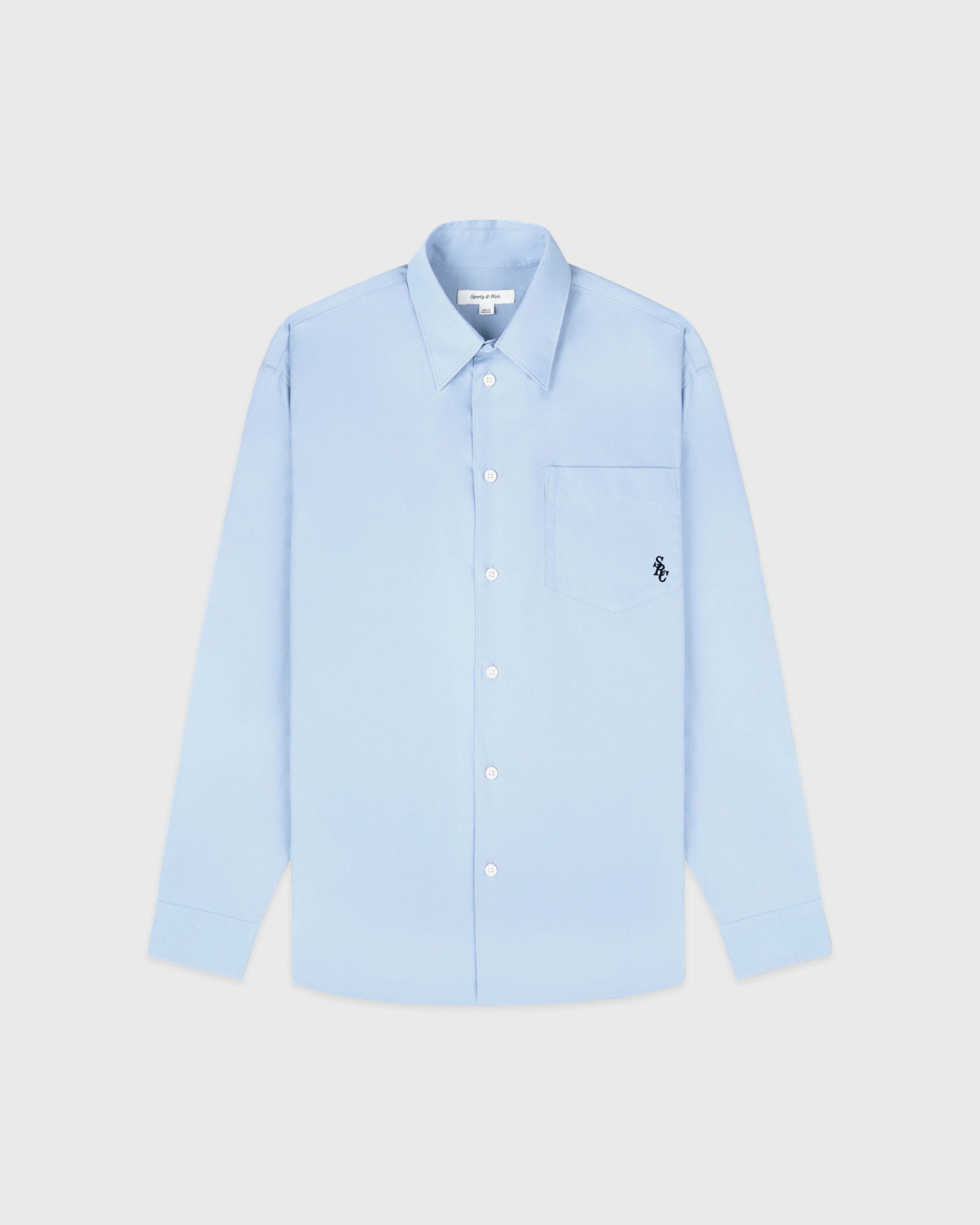 SRC Oversized Shirt - Ciel/Navy Sporty & Rich Discount