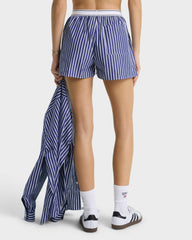Serif Logo Boxer - Navy Stripe Sporty & Rich Outlet