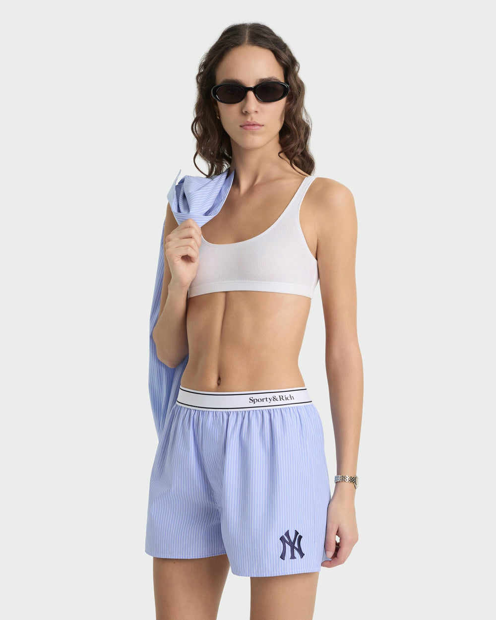 Heritage Yankees Serif Boxer - Blue Stripe/Navy Sporty & Rich Discount