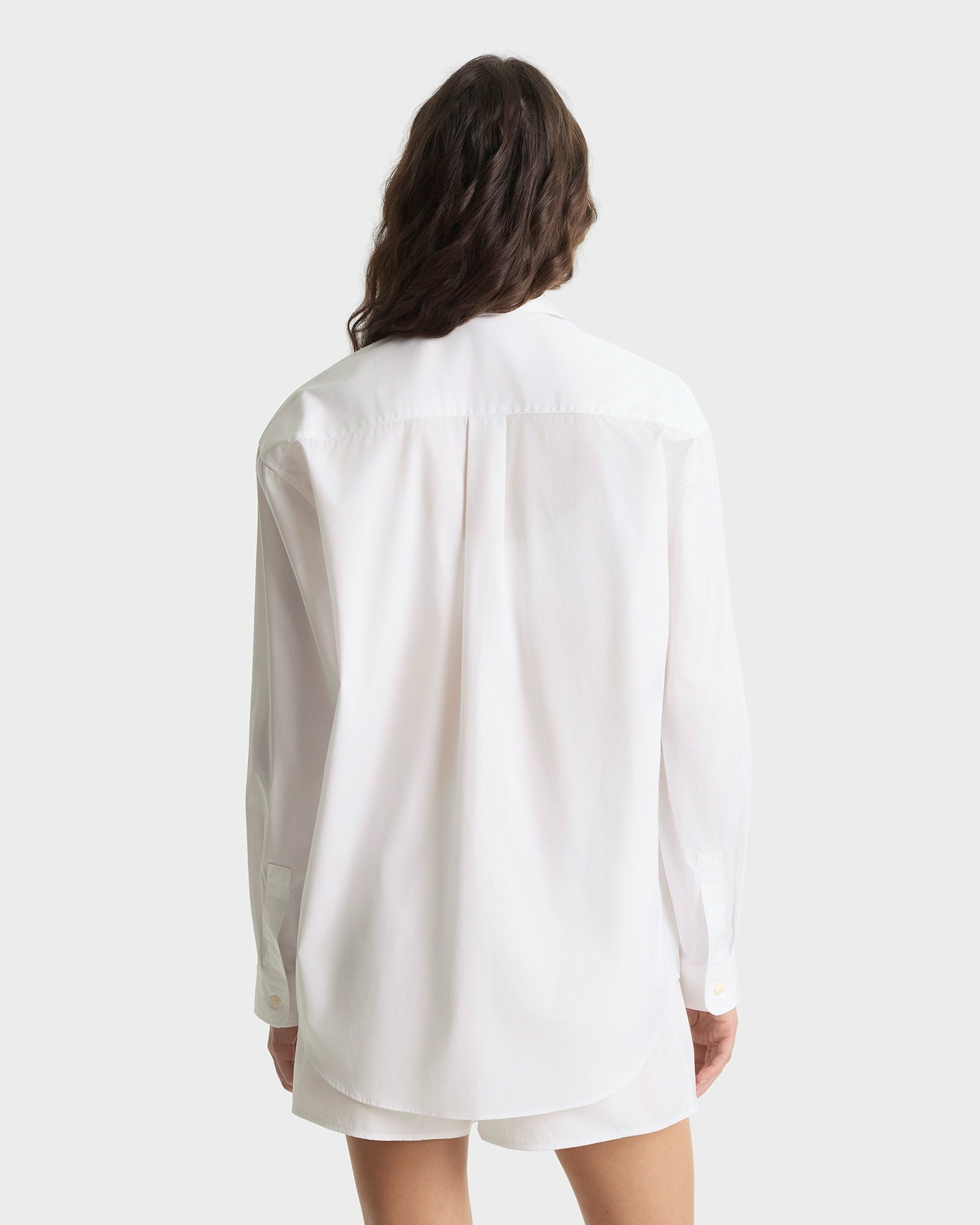 NY Crest Oversized Shirt - White/Navy Sporty & Rich For Sale