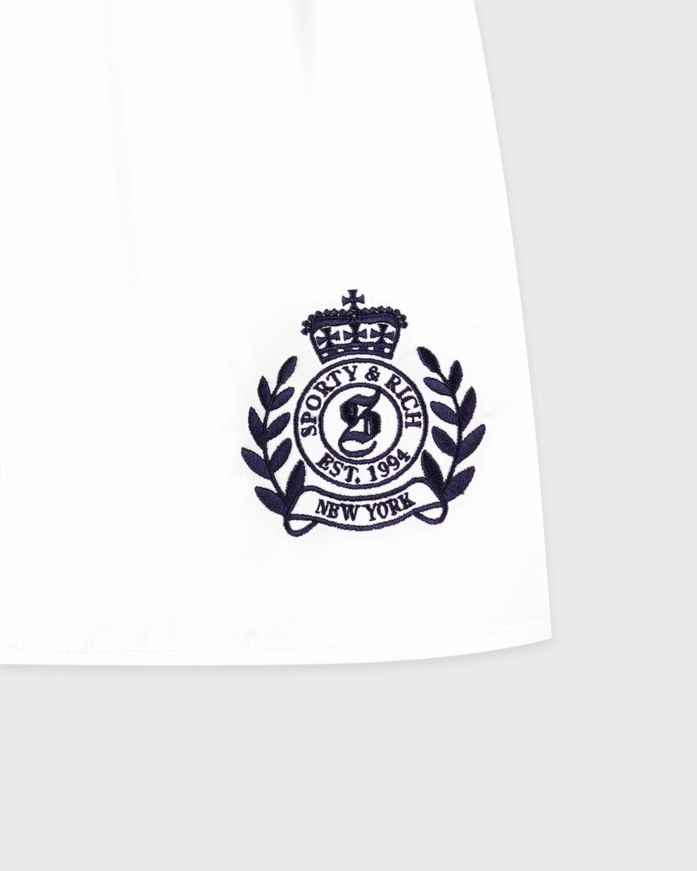 NY Crest Mini Boxer - White/Navy Sporty & Rich Outlet