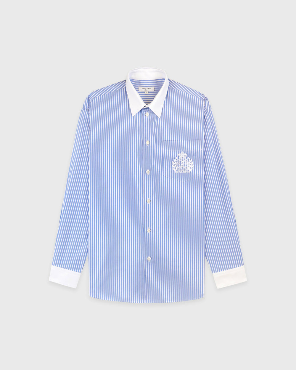 NY Crest Oversized Shirt - Navy Stripe Sporty & Rich US