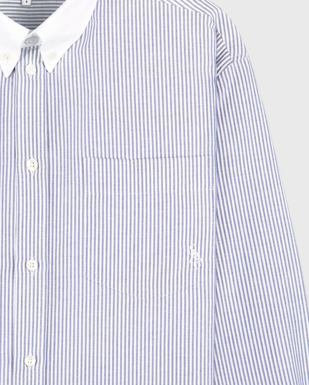 SRC Oversized Oxford Shirt - Navy Stripe Sporty & Rich Online