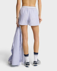 Serif Logo Oxford Boxer - Navy Stripe Sporty & Rich Discount
