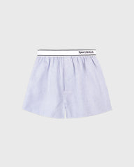 Serif Logo Oxford Boxer - Navy Stripe Sporty & Rich Discount