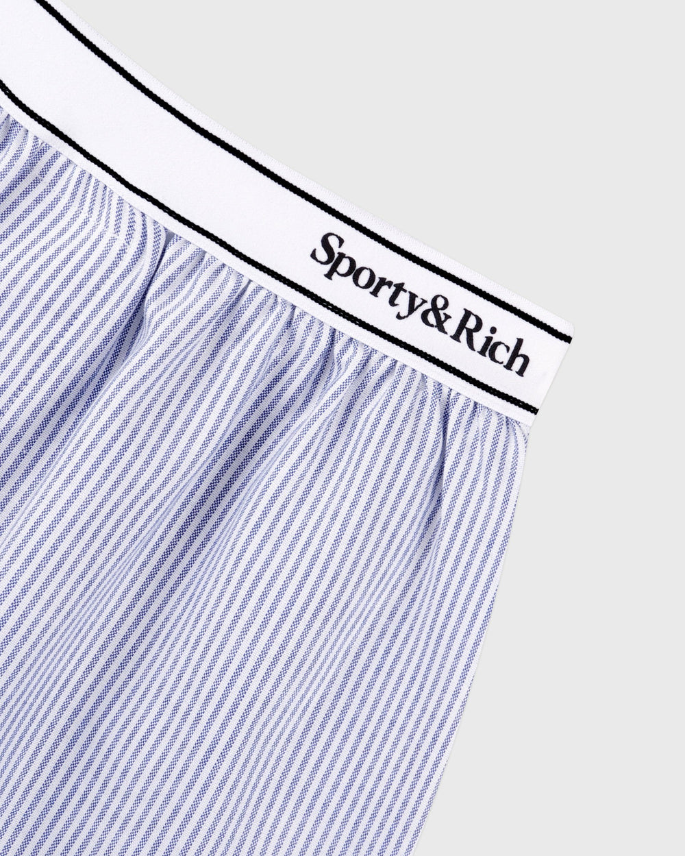 Serif Logo Oxford Boxer - Navy Stripe Sporty & Rich Discount