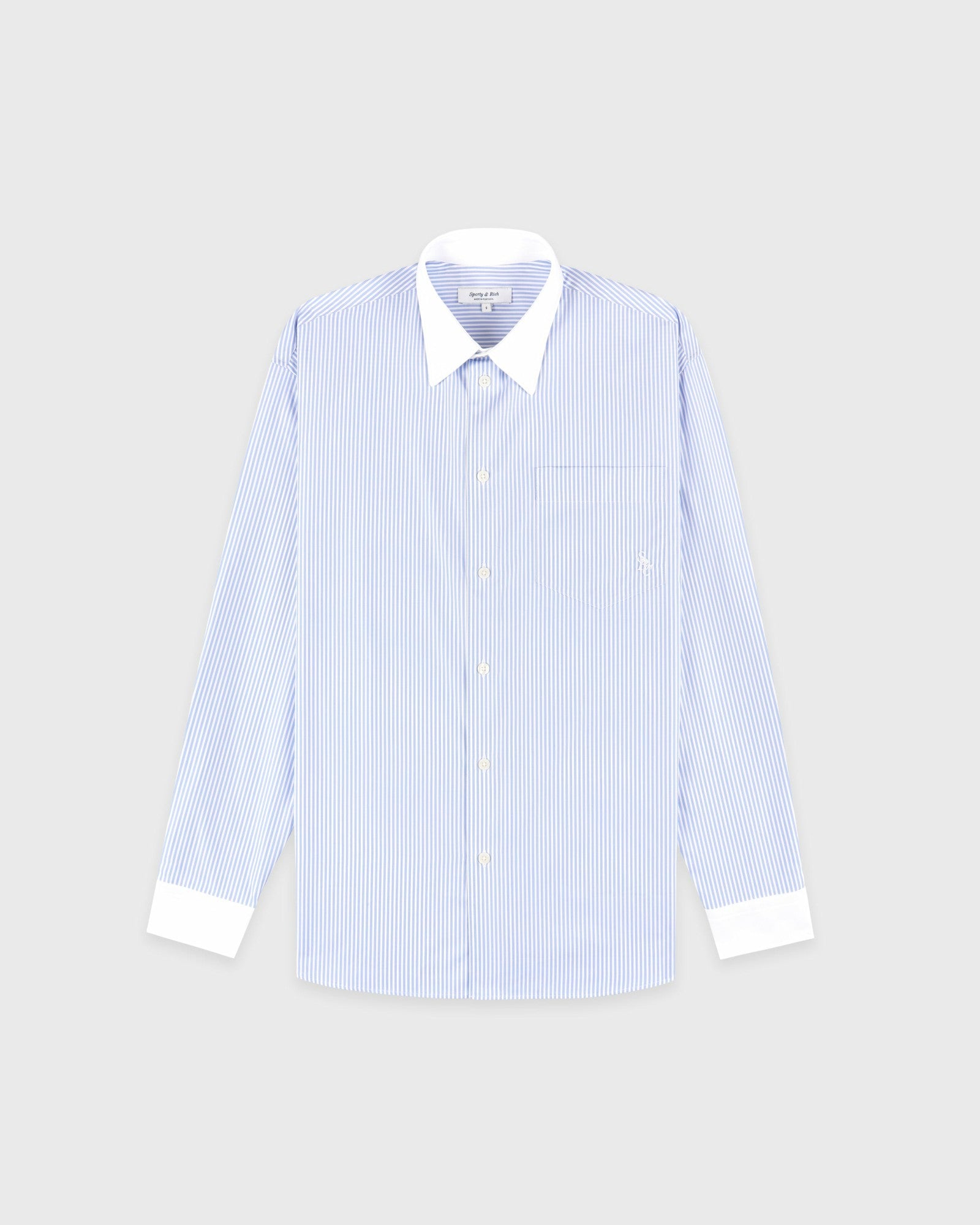 SRC Oversized Shirt - Blue Stripe Sporty & Rich For Sale