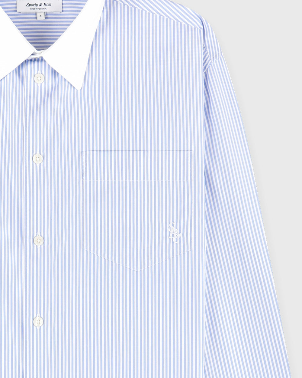 SRC Oversized Shirt - Blue Stripe Sporty & Rich For Sale