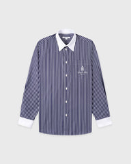Vendome Oversized Shirt - Blue Striped Sporty & Rich US