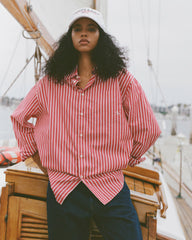 SRC Oversized Shirt - Ruby Stripe Sporty & Rich Online