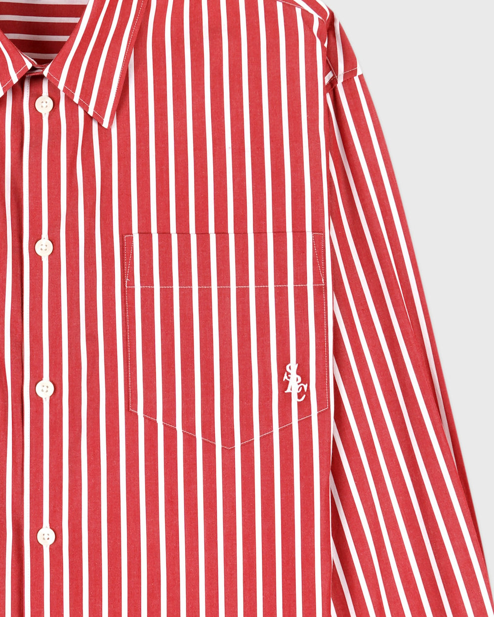 SRC Oversized Shirt - Ruby Stripe Sporty & Rich Online