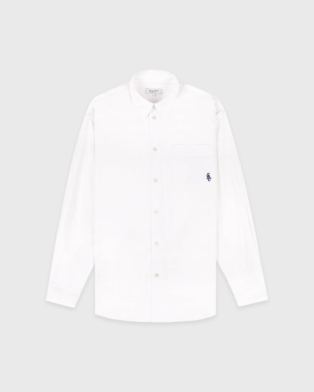 SRC Oversized Shirt - White/Navy Sporty & Rich For Sale
