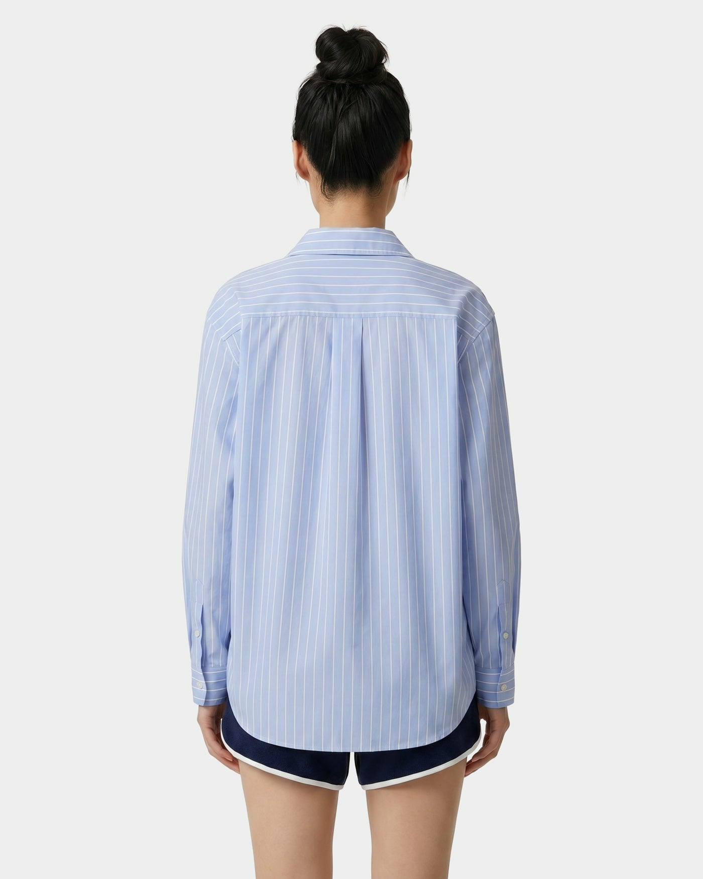 SRC Oversized Shirt - Ciel Stripe Sporty & Rich Outlet