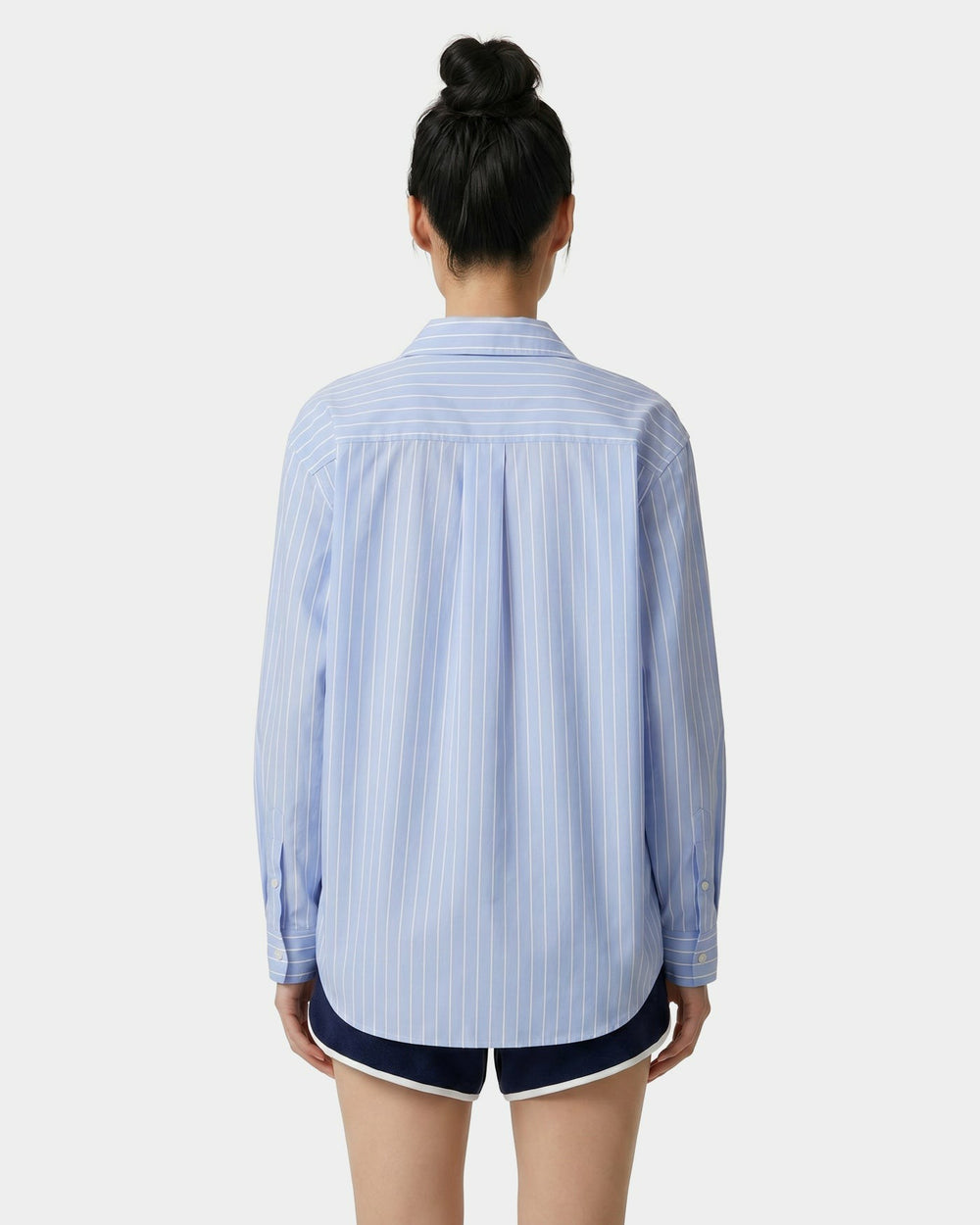 SRC Oversized Shirt - Ciel Stripe Sporty & Rich Outlet
