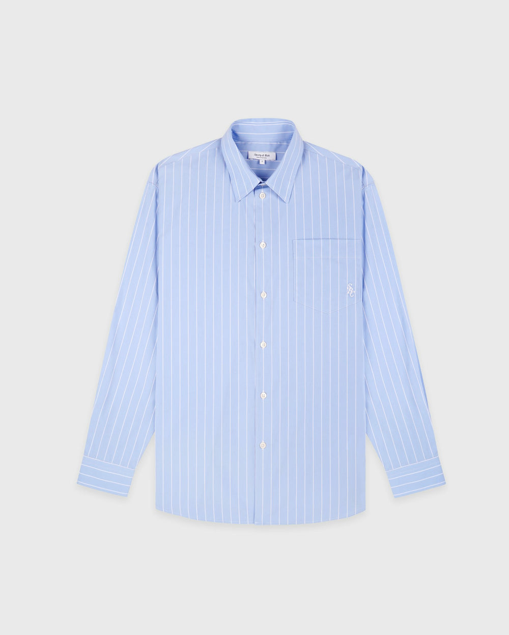 SRC Oversized Shirt - Ciel Stripe Sporty & Rich Outlet
