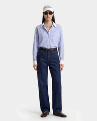 SRC Oversized Shirt - Blue Striped Sporty & Rich Sale