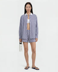 SRC Oversized Shirt - Navy Stripe Sporty & Rich Discount