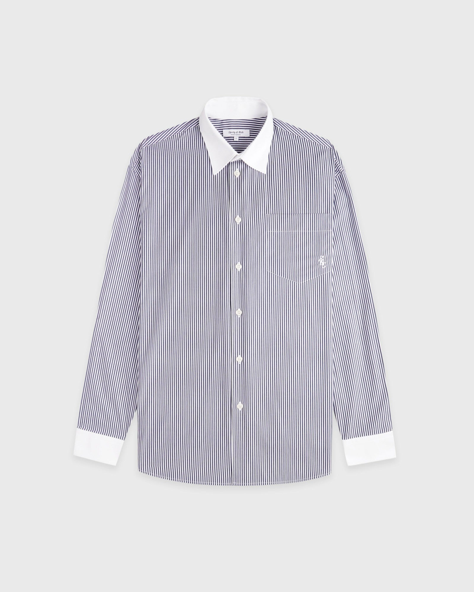SRC Oversized Shirt - Navy Stripe Sporty & Rich Discount