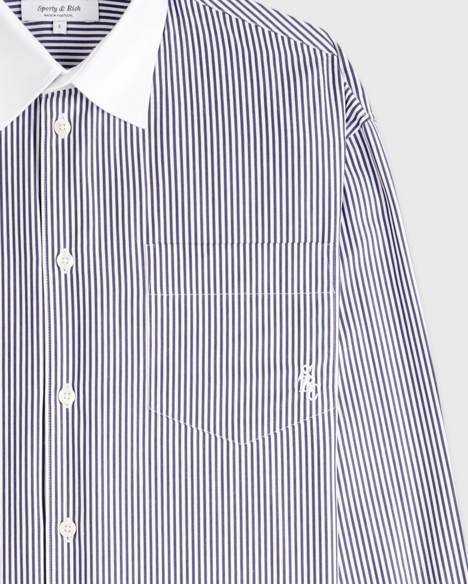 SRC Oversized Shirt - Navy Stripe Sporty & Rich Discount