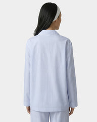 NY Crest Pyjama Shirt - Blue Striped Sporty & Rich Outlet