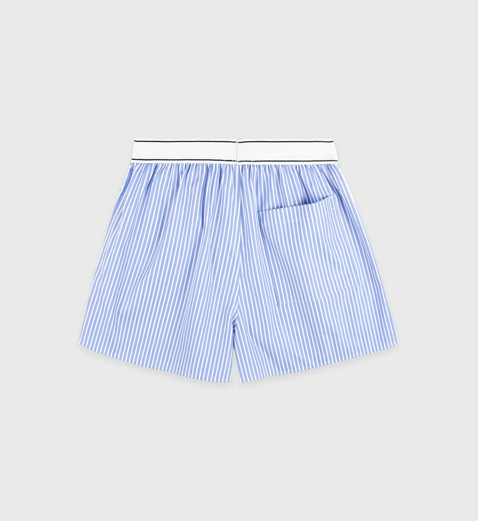 Italic Logo Boxer Short - Light Blue Striped Sporty & Rich Discount