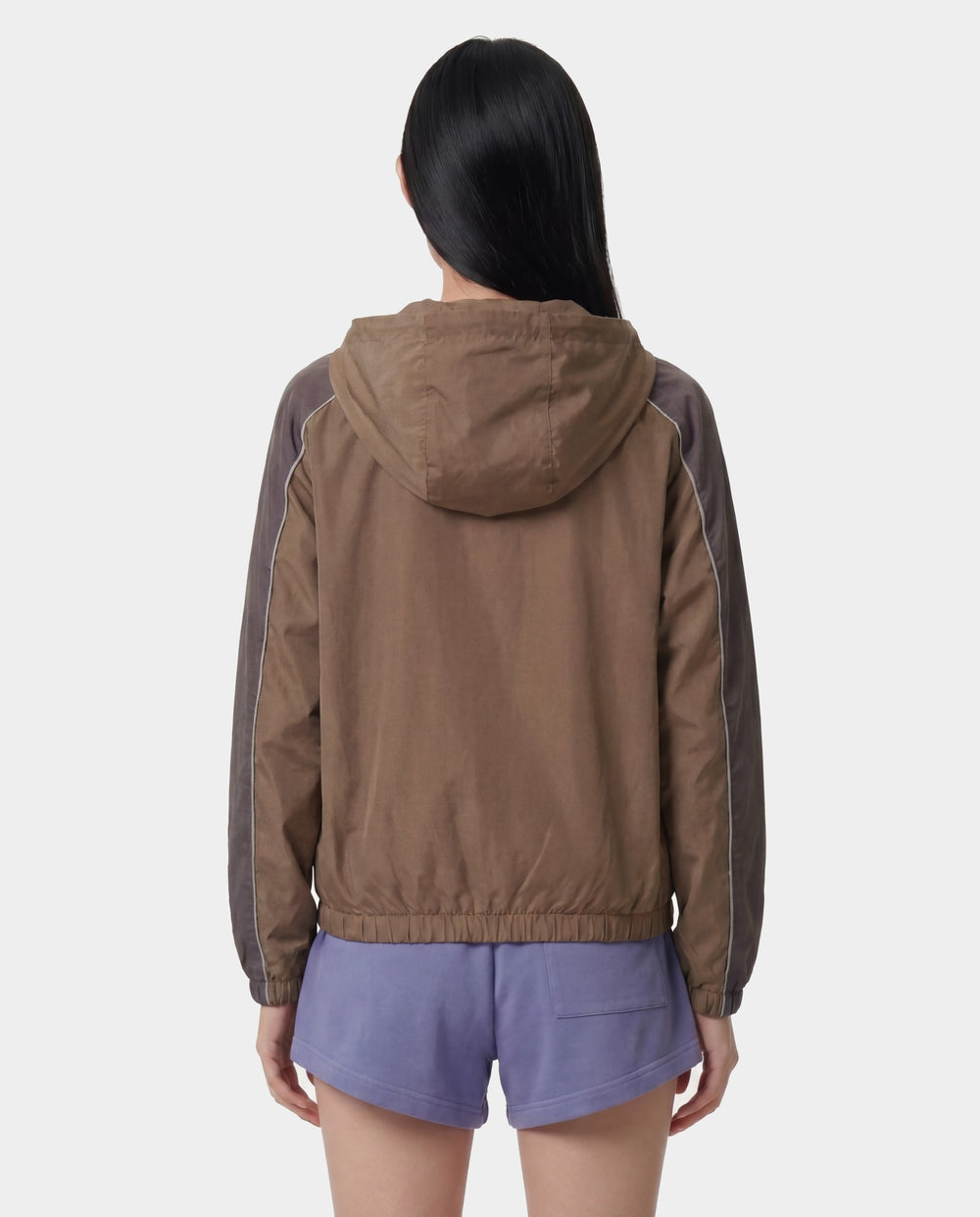 Serif Logo Gym Jacket - Sand/Carbon/White Sporty & Rich Outlet