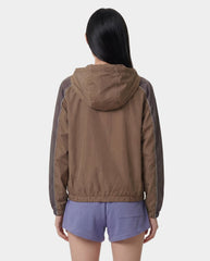 Serif Logo Gym Jacket - Sand/Carbon/White Sporty & Rich Outlet