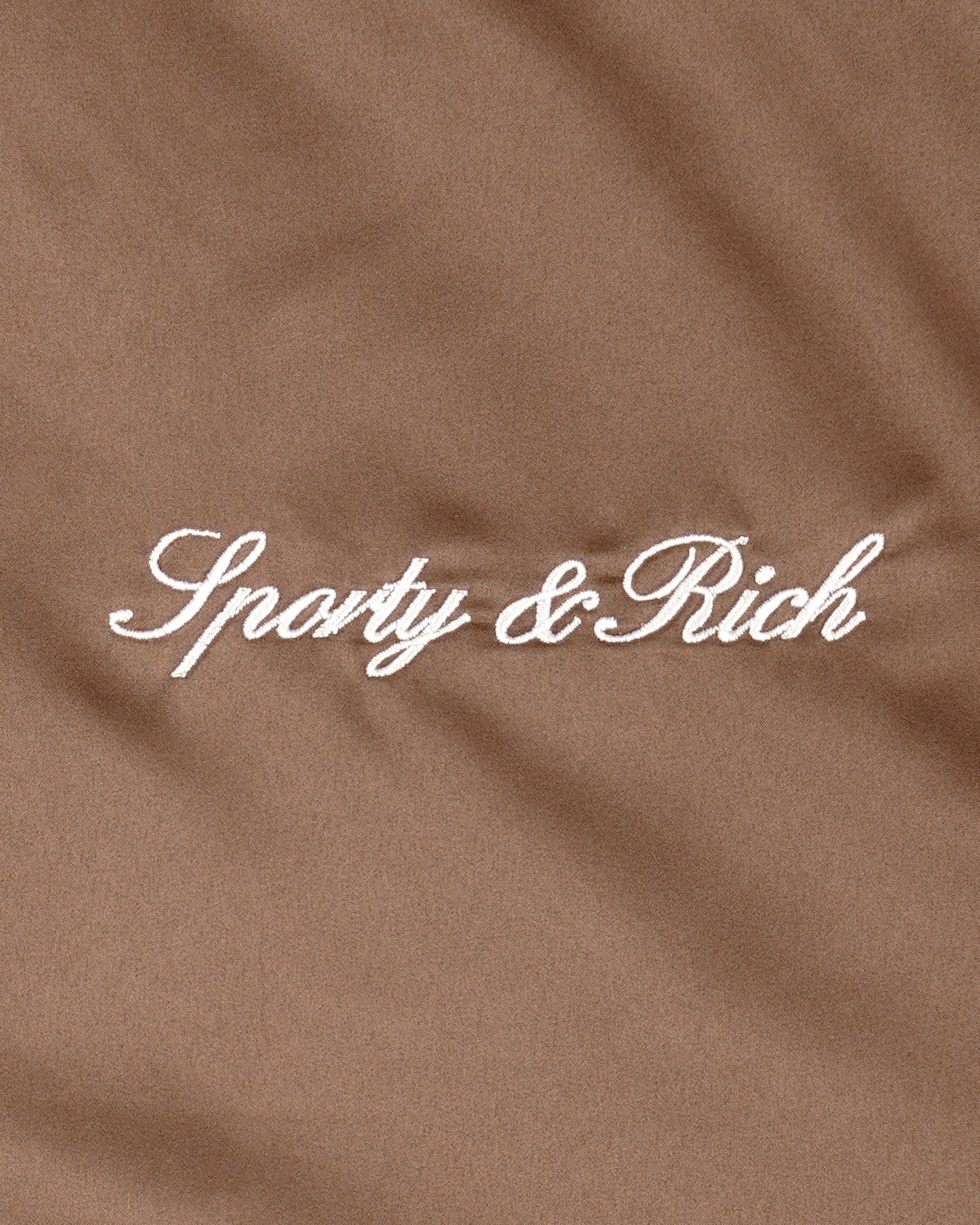 Serif Logo Gym Jacket - Sand/Carbon/White Sporty & Rich Outlet