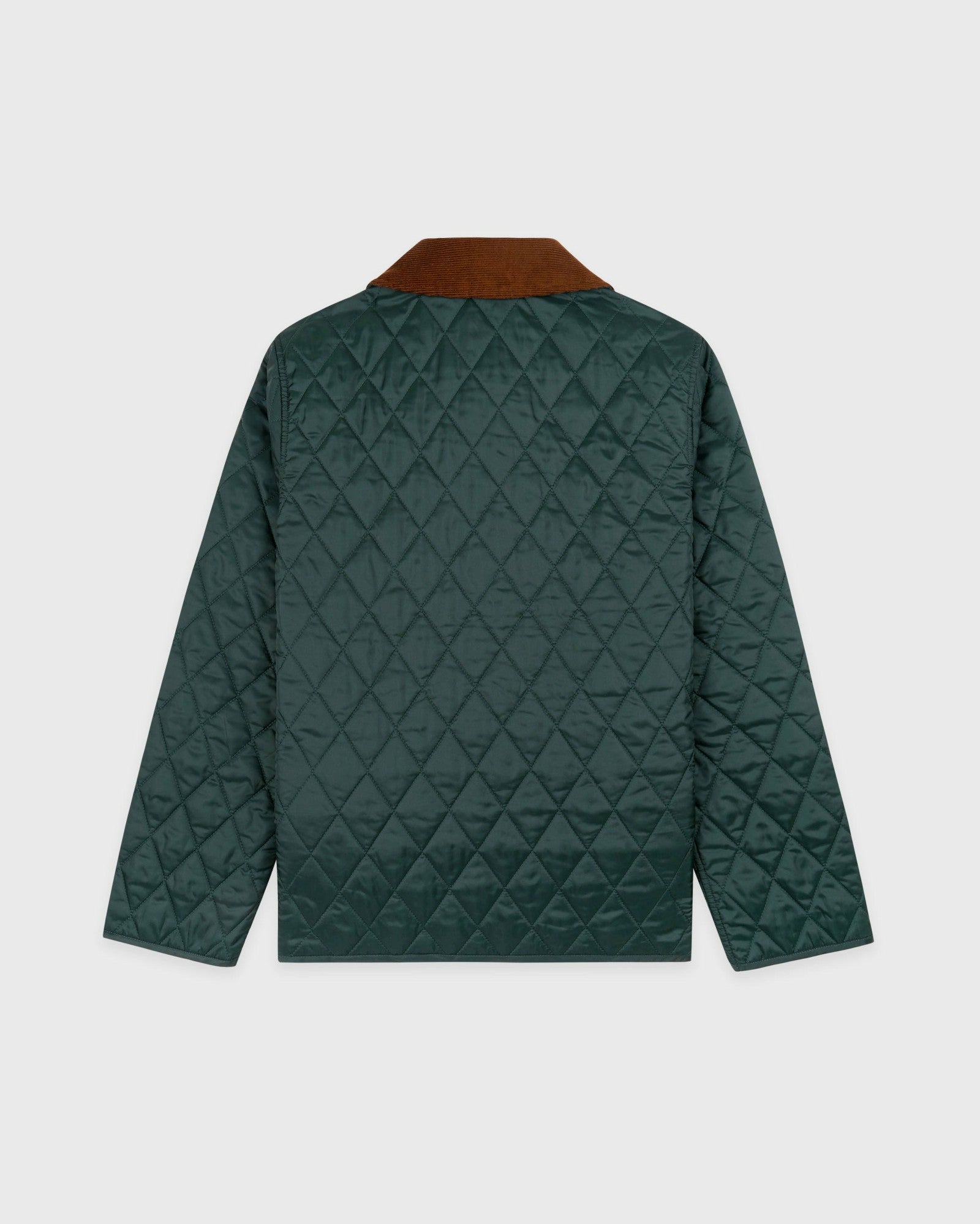 NY Crest Nylon Quilted Jacket - Forest/Tan Sporty & Rich US
