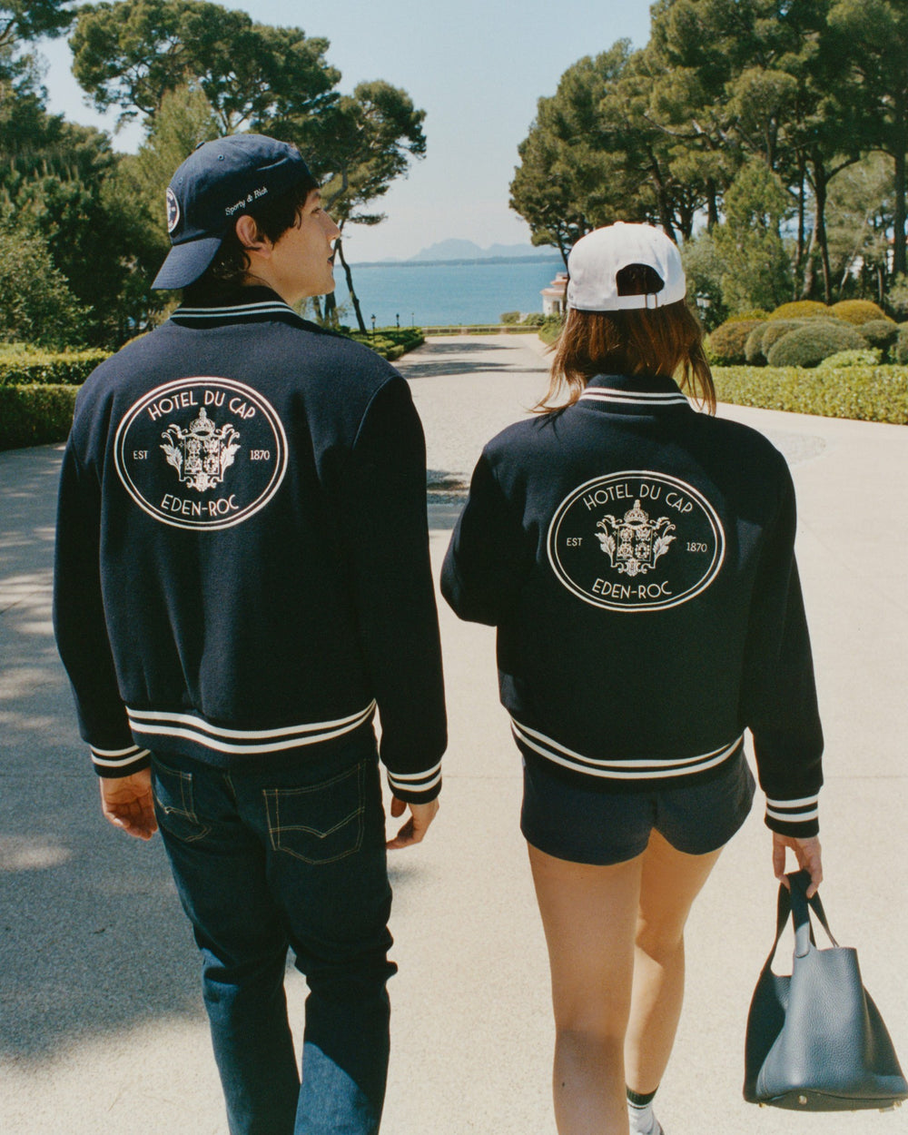 Eden Crest Varsity Jacket Women - Navy/White Sporty & Rich US