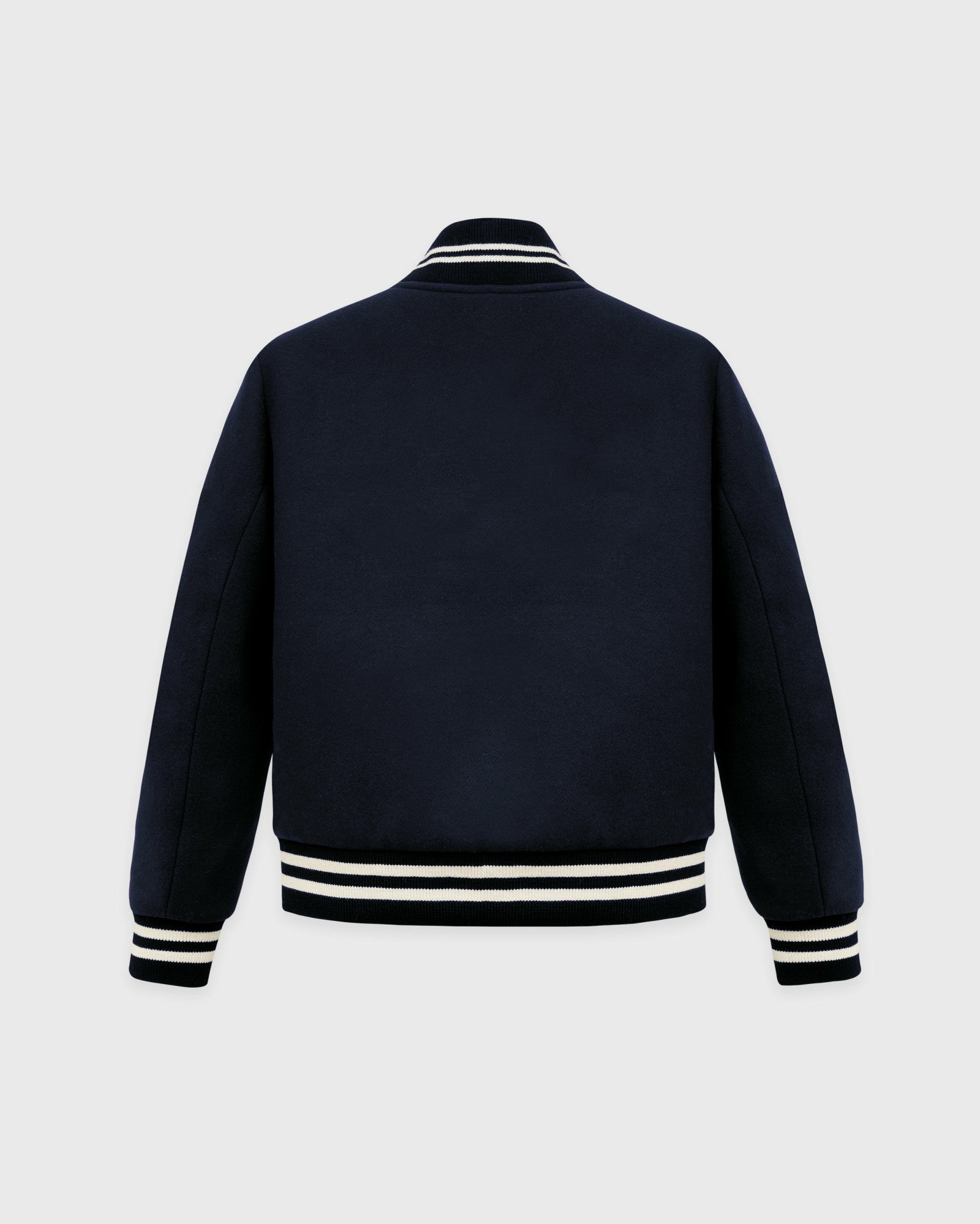 BH Crest Wool Varsity Jacket - Navy/White Sporty & Rich Online