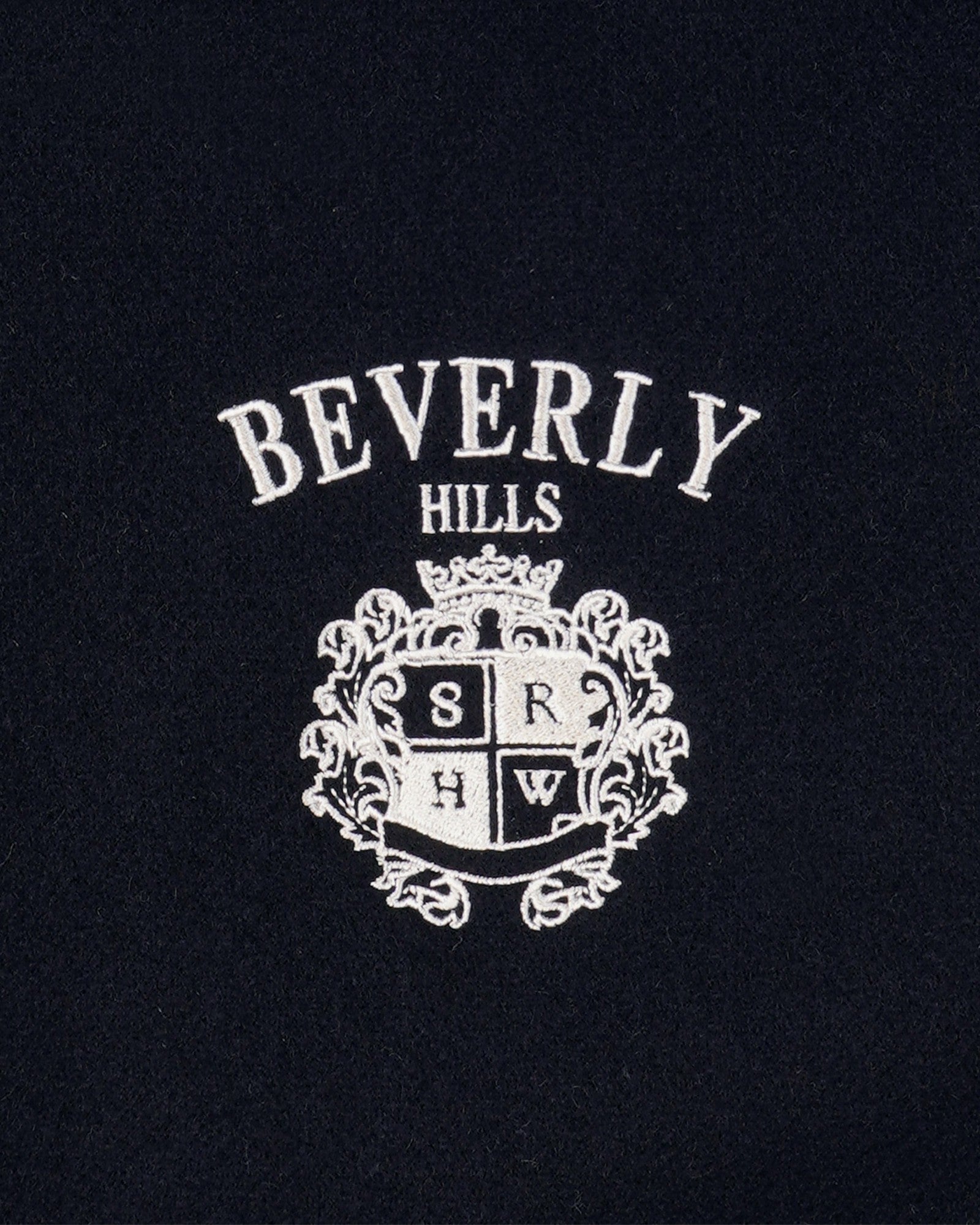 BH Crest Wool Varsity Jacket - Navy/White Sporty & Rich Online