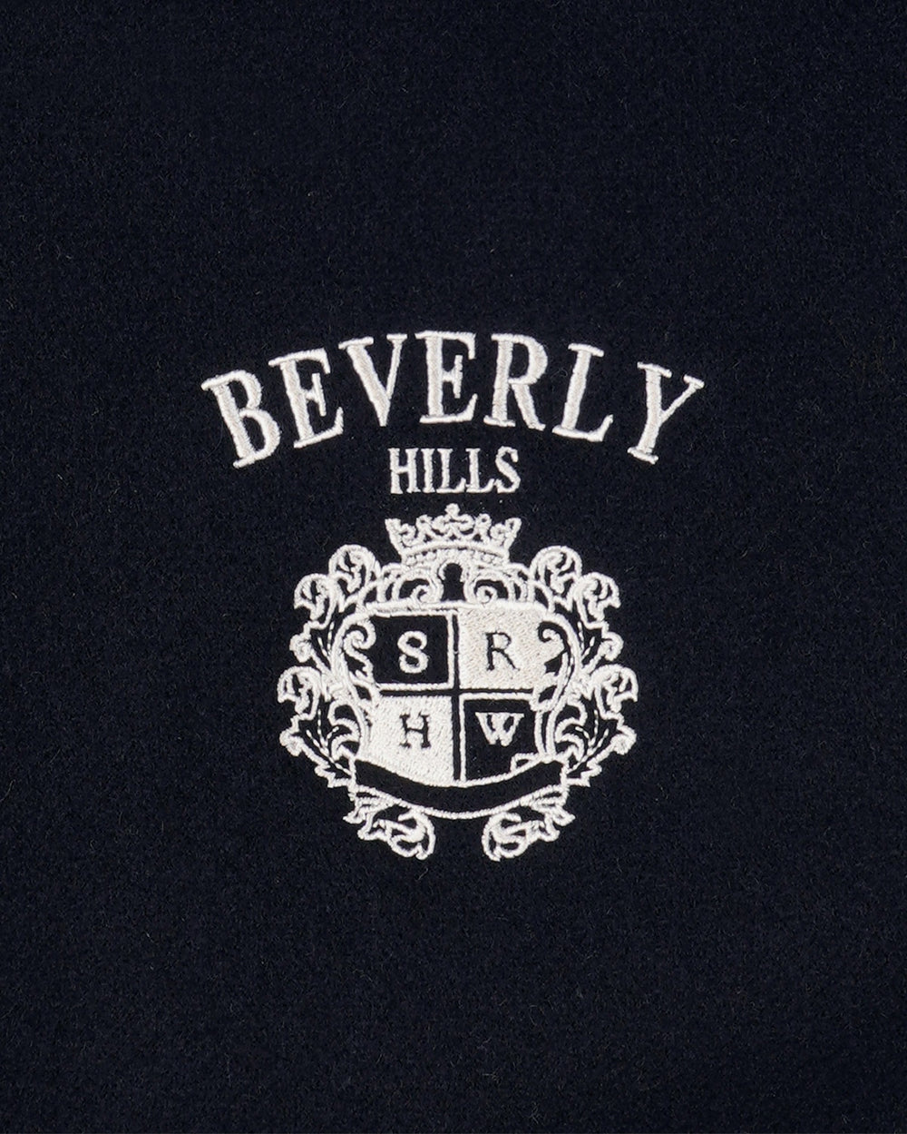 BH Crest Wool Varsity Jacket - Navy/White Sporty & Rich Online