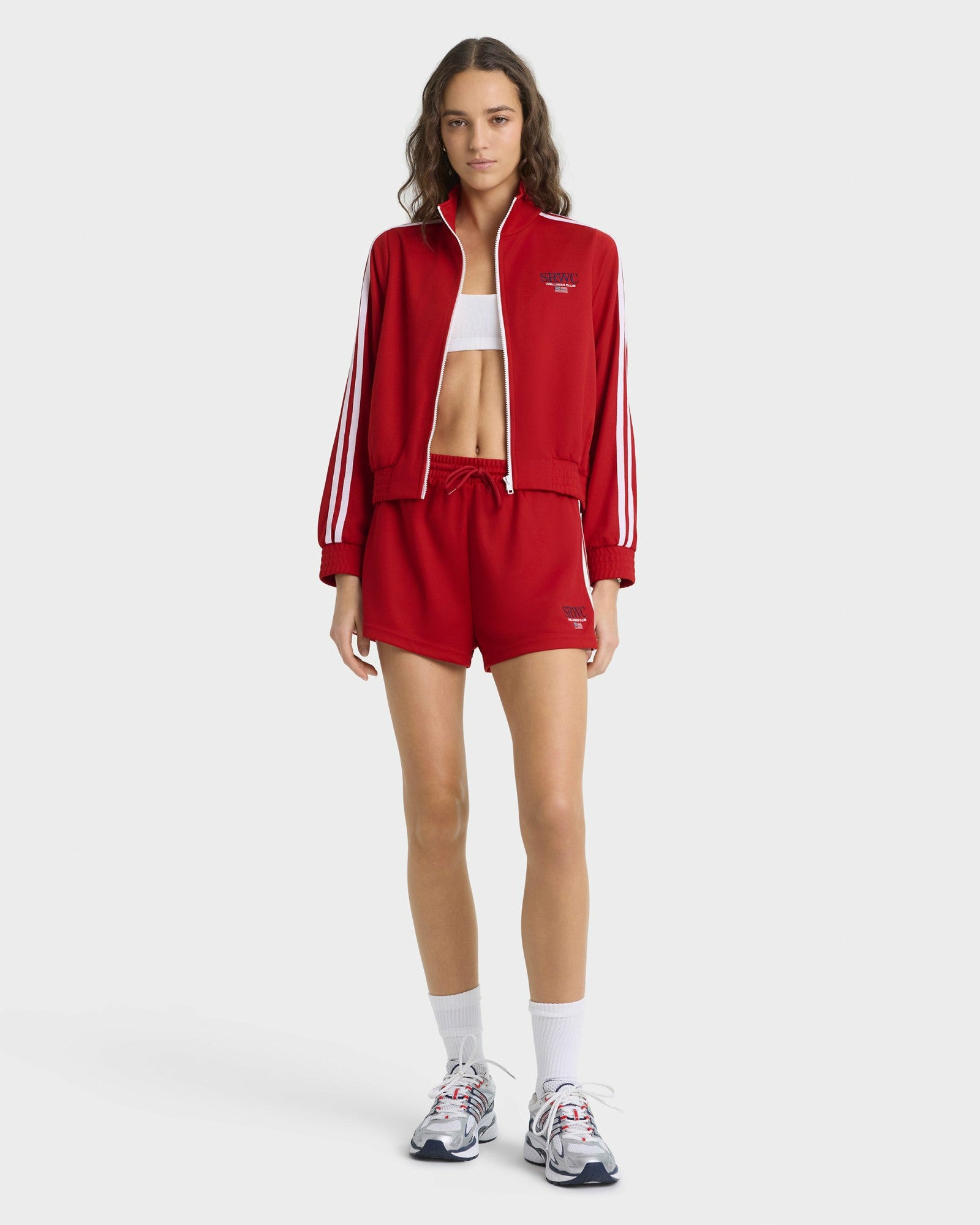 Nautical Elio Track Jacket - Ruby Sporty & Rich Outlet