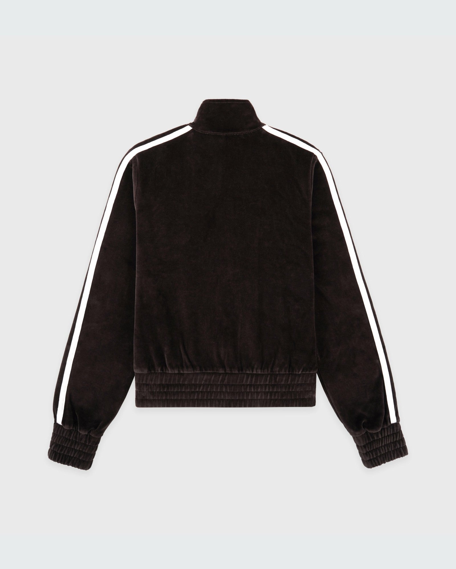 NY Crest Elio Velour Track Jacket - Chocolate Sporty & Rich US