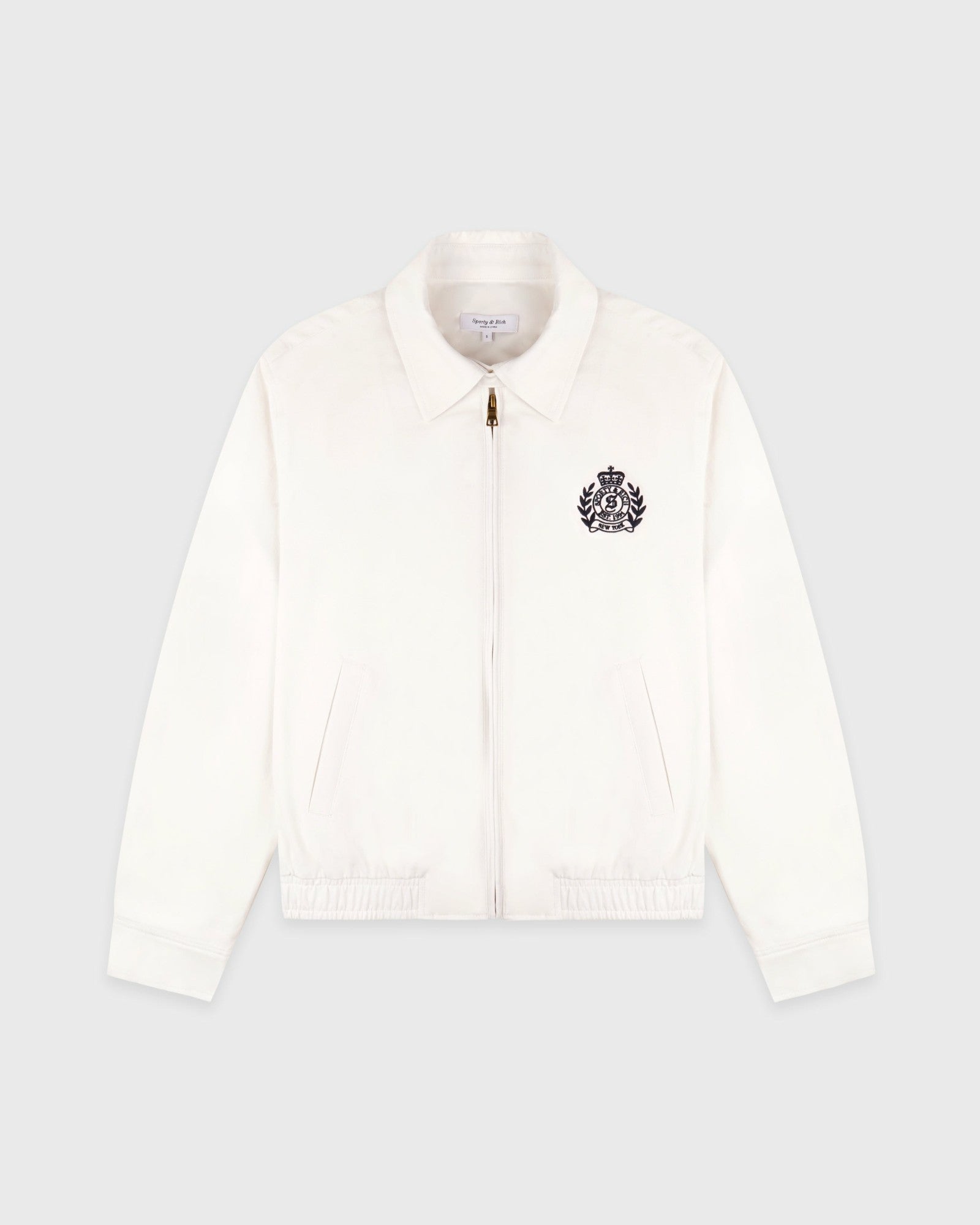 NY Crest Prep Jacket - Ecru/Navy Sporty & Rich Discount