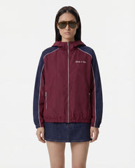 Signature Logo Gym Jacket - Bordeaux/White/Navy Sporty & Rich US