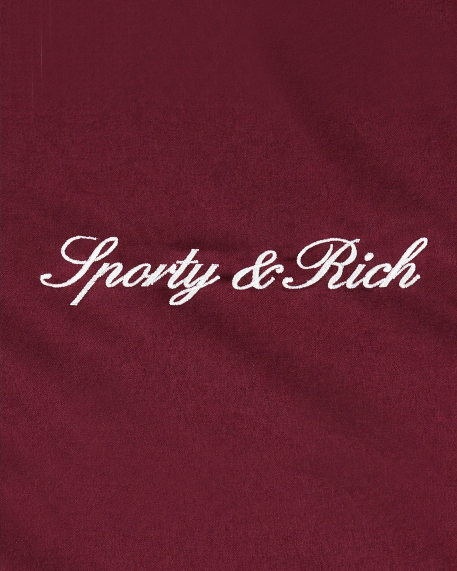 Signature Logo Gym Jacket - Bordeaux/White/Navy Sporty & Rich US