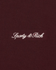 Signature Logo Retro Track Jacket - Bordeaux/White Sporty & Rich Sale