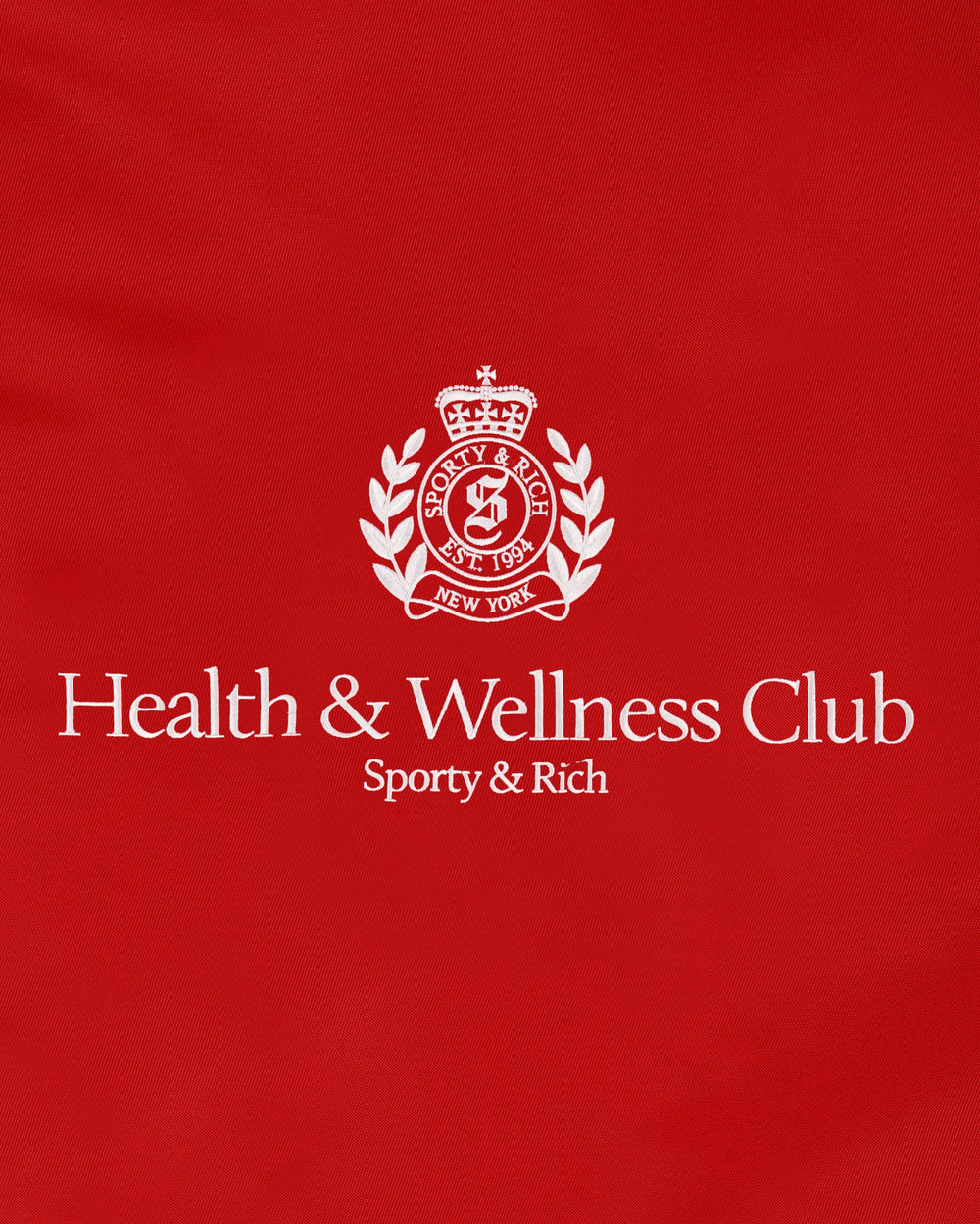 H&W Crest Oversized Varsity Jacket - Ruby Sporty & Rich For Sale
