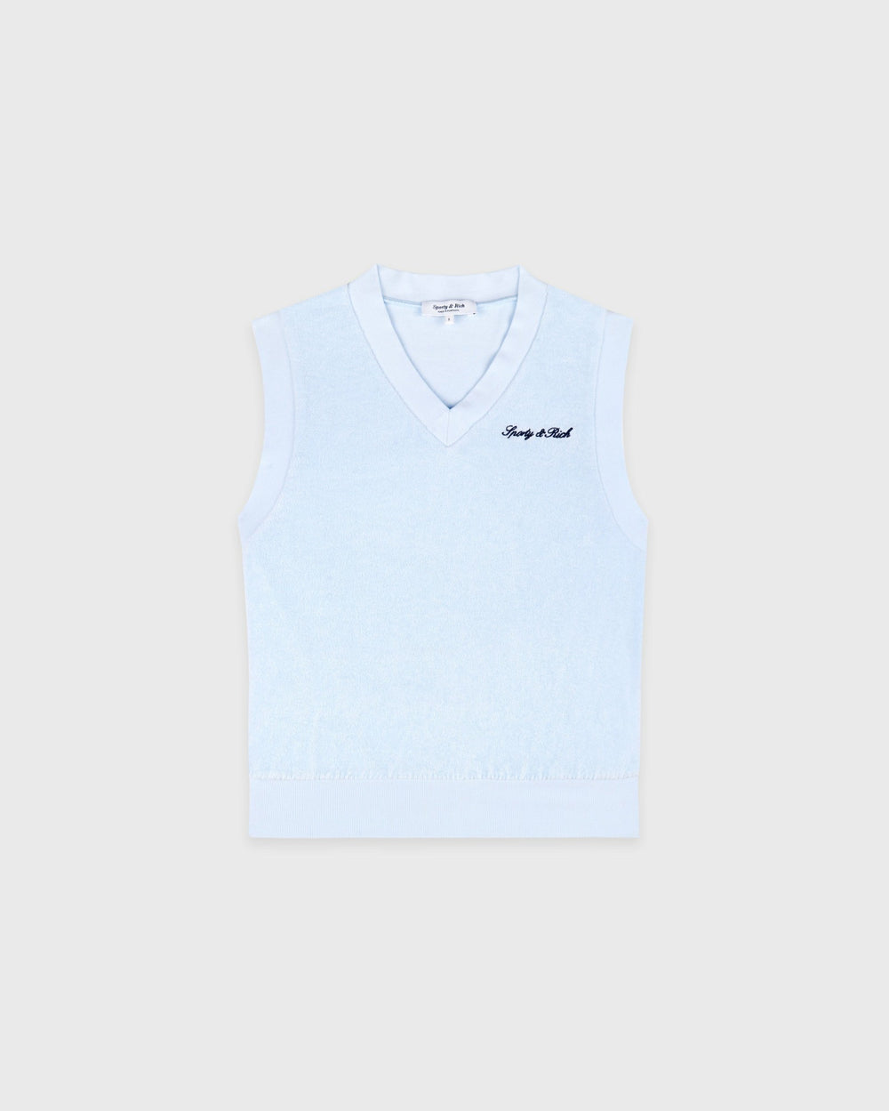 Signature Logo Terry Vest - Ciel Sporty & Rich Outlet