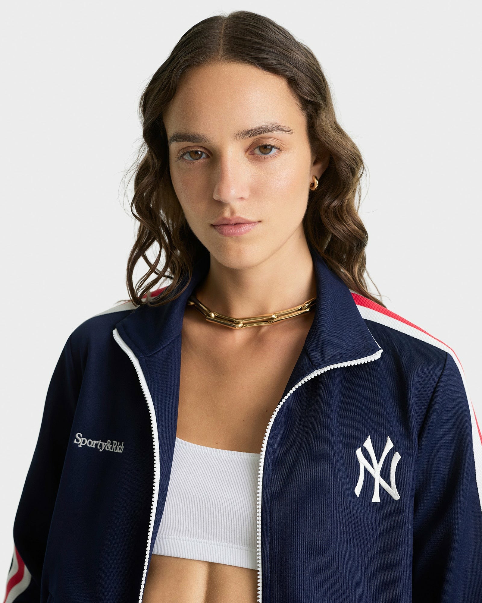Yankees Serif Track Jacket - Navy/White/Red Sporty & Rich US