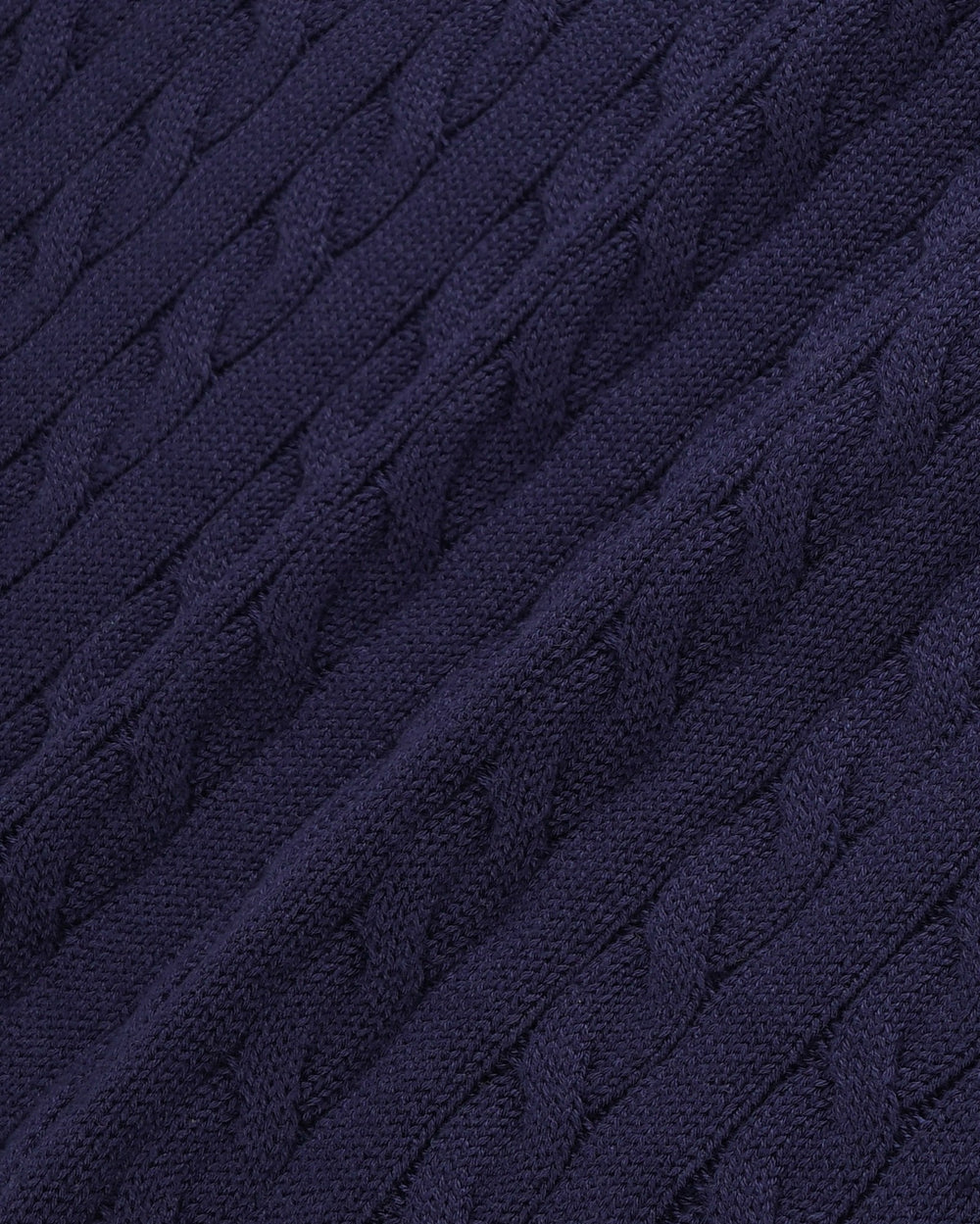 NY Crest V-Neck Cable Sweater - Light Navy/Ecru Sporty & Rich Outlet