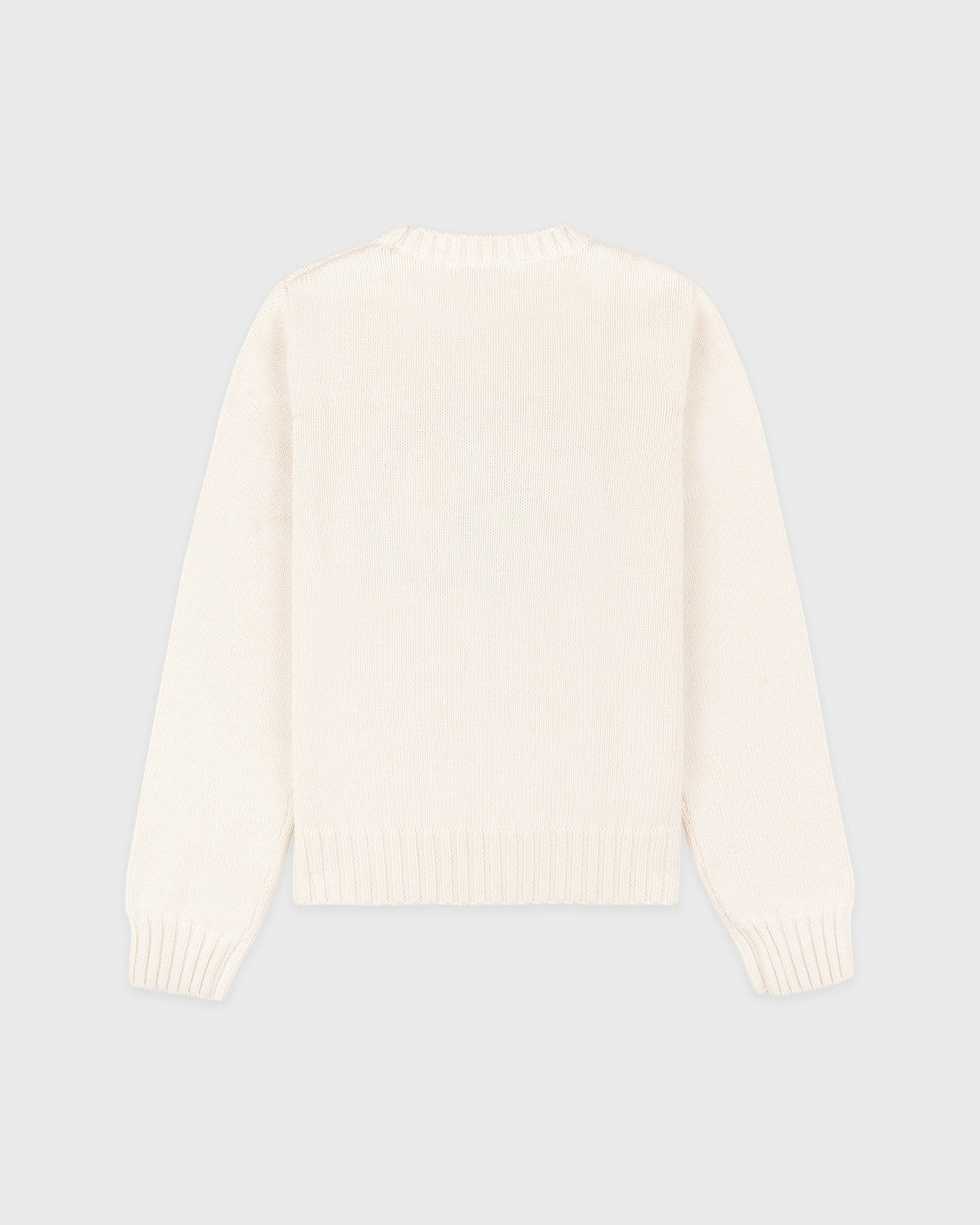 NY Crest Knitted Sweater - Ecru/Navy Sporty & Rich Sale